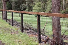 Post & wire fencing with capping rail - LA-W56