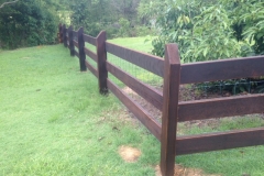 Post & rail fence with feature post top - LA-W88