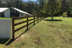 Pine post and rail stained with Tan A Coat - LA-W107